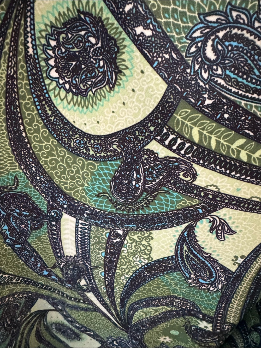 Jordan Taylor Dress Paisley with Teal Accents - Picture 4 of 5